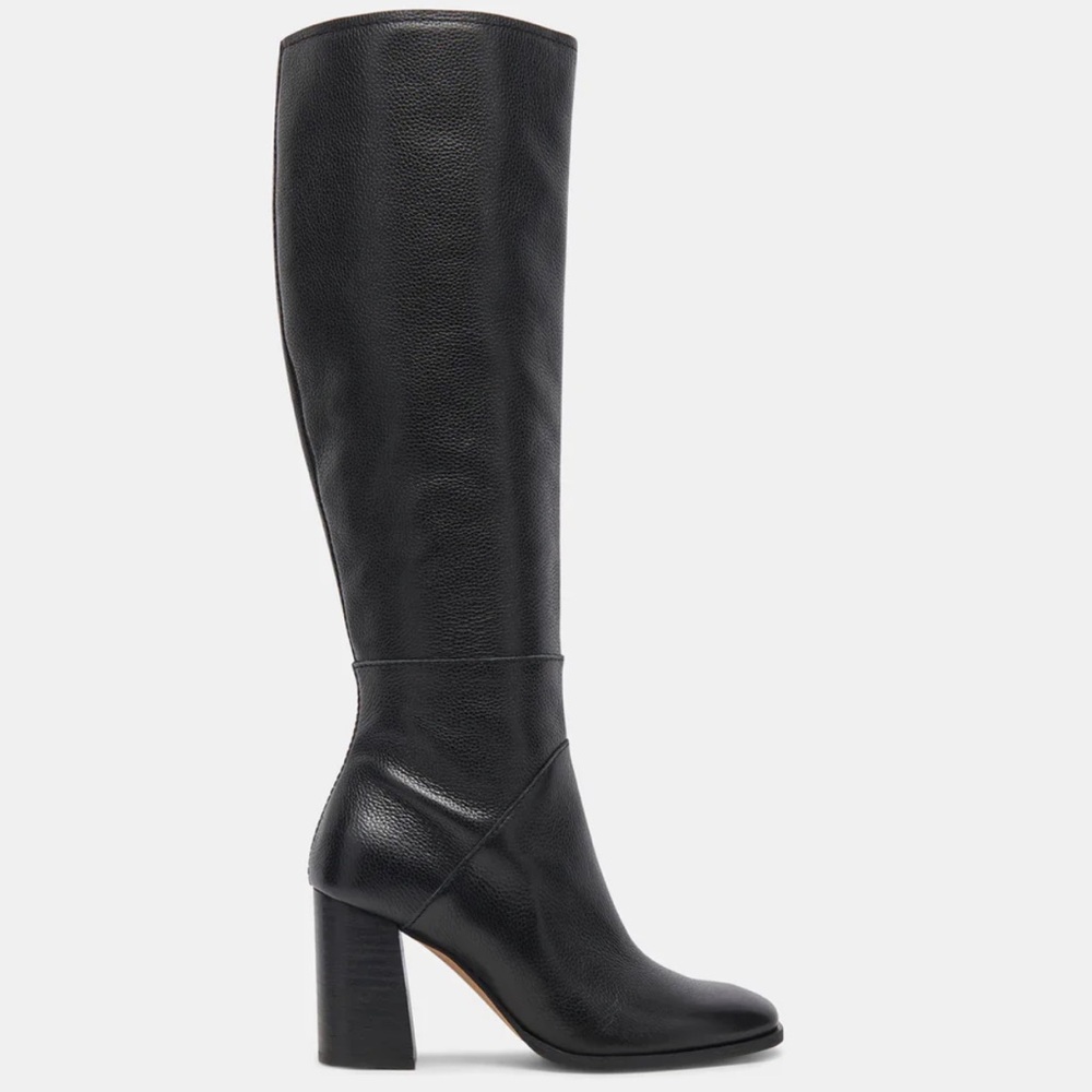 Dolce Vita Fynn Wide Calf Boots Onyx Leather